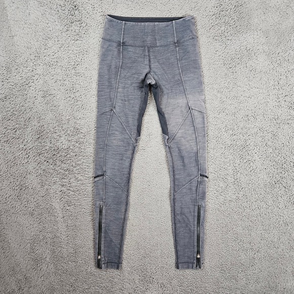 Lululemon Pants - Lululemon Tight Stuff Tight Heathered Black Gray Compression Leggings Size 4